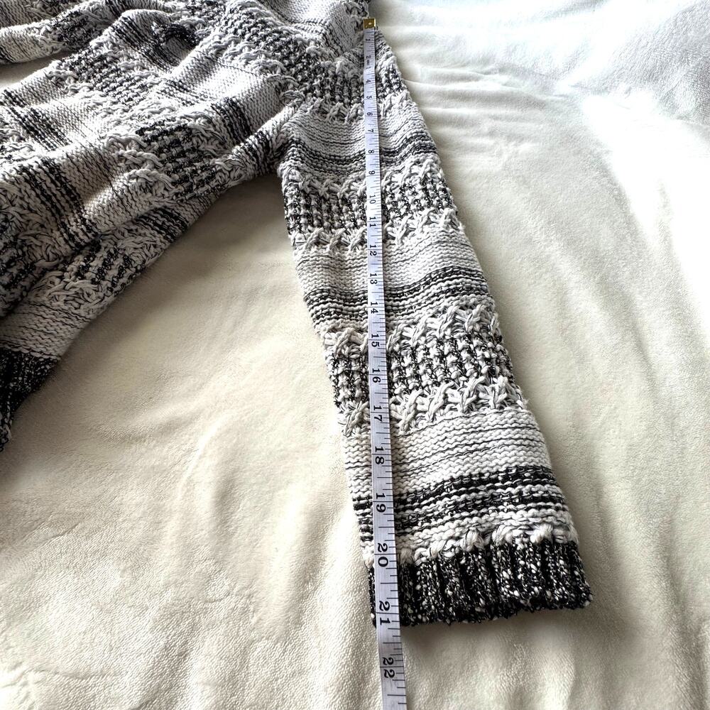 Ruby Rd Black, White And Metallic Open Cardigan S… - image 4